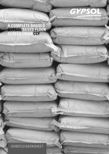 Bags of a self levelling screed compound