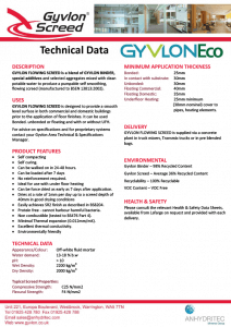 gyvlon screed technical data and features