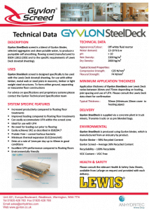 Gyvlon Steeldeck Technical Data