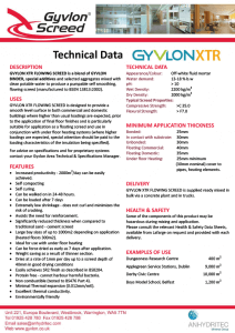 XTR gyvlon screed technical information leaflet