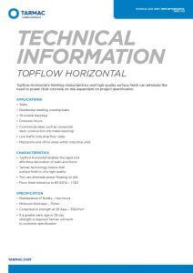 Self compacting concrete underfloor heating specifications and information sheet