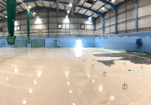 Shropshire leisure centre with newly refurbished liquid screed floor