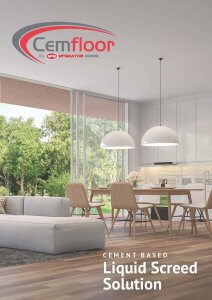 Cemfloor screed for water underfloor heating