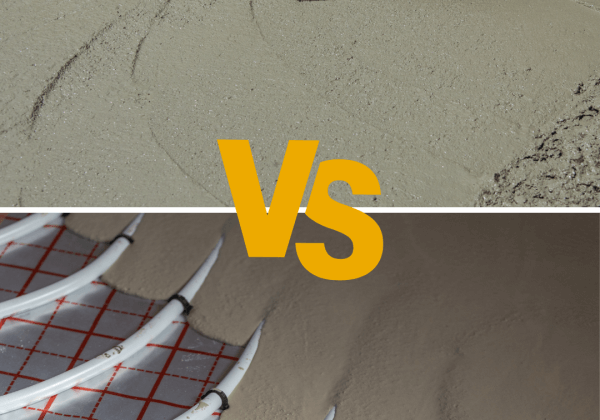 A comparison between liquid screed and sand & cement