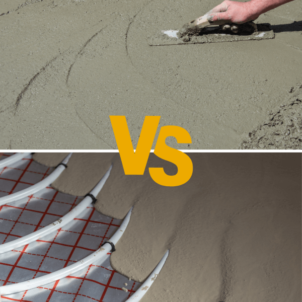 A comparison between liquid screed and sand & cement