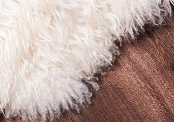 A fluffy rug laid over underfloor heating