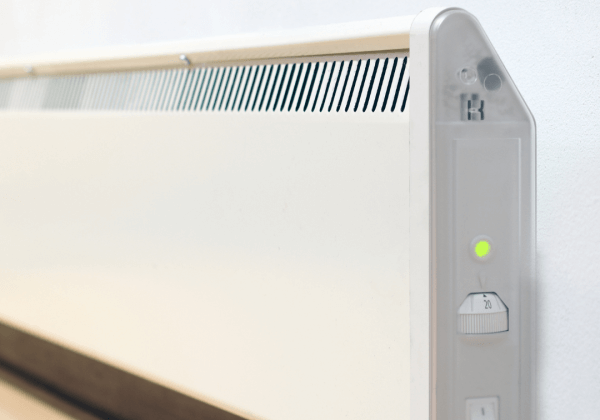 An electrical radiator that is less efficient than underfloor heating