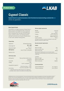 Gypsol Classic anhydrite screed datasheet thumbnail