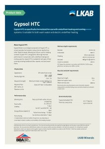 Gypsol HTC liquid screed datasheet thumbnail