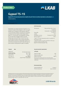 TS-15 gypsol screed datasheet thumbnail
