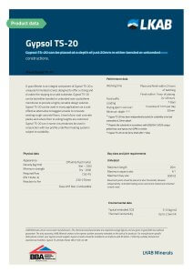 Gypsol TS-20 anhydrite screed datasheet