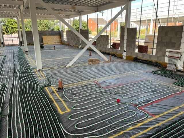 Liquid Screed and UFH for Two New Build Bungalows in Whitchurch