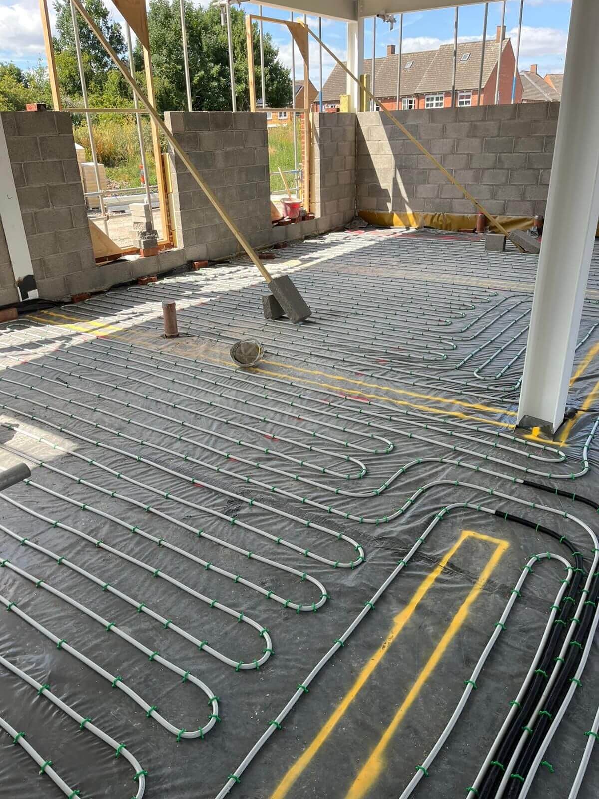 Underfloor Heating for Two New Build Bungalows in Whitchurch
