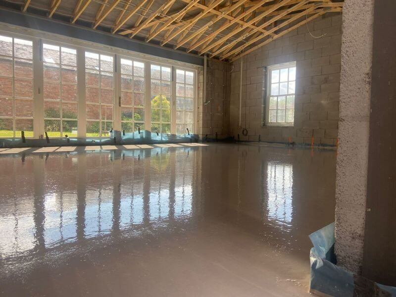 Screed & Underfloor Heating for Renovation/ Extension project in Audlem, Cheshire.