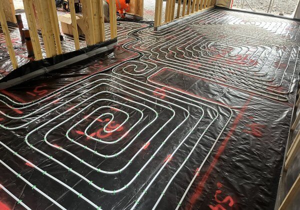 heated flooring in a property development in Telford