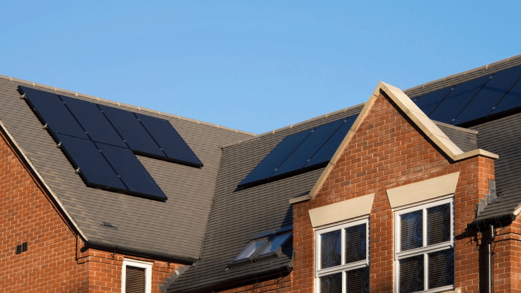 A new build dwelling with solar panels